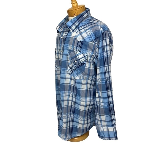 High Noon Men’s Western Cowboy White Pearl Snap Shirt Sz 2XL Multi Color Plaid - Picture 3 of 11